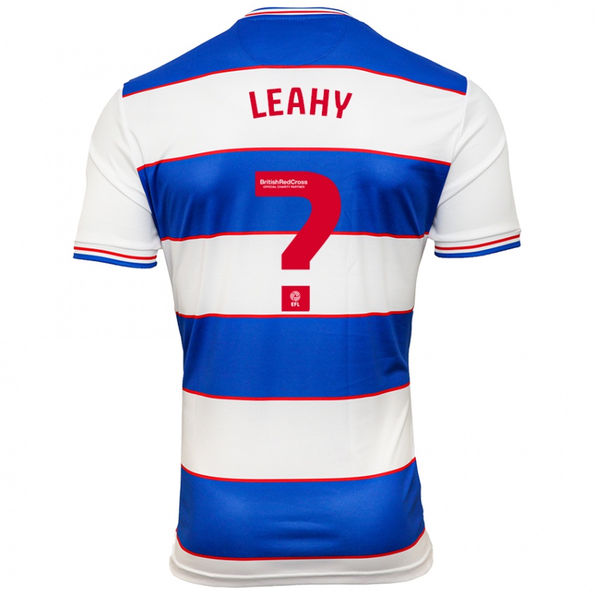 Férfi Jake Leahy #0 Fehér Kék Hazai Jersey 2023/24 Mez Póló Ing