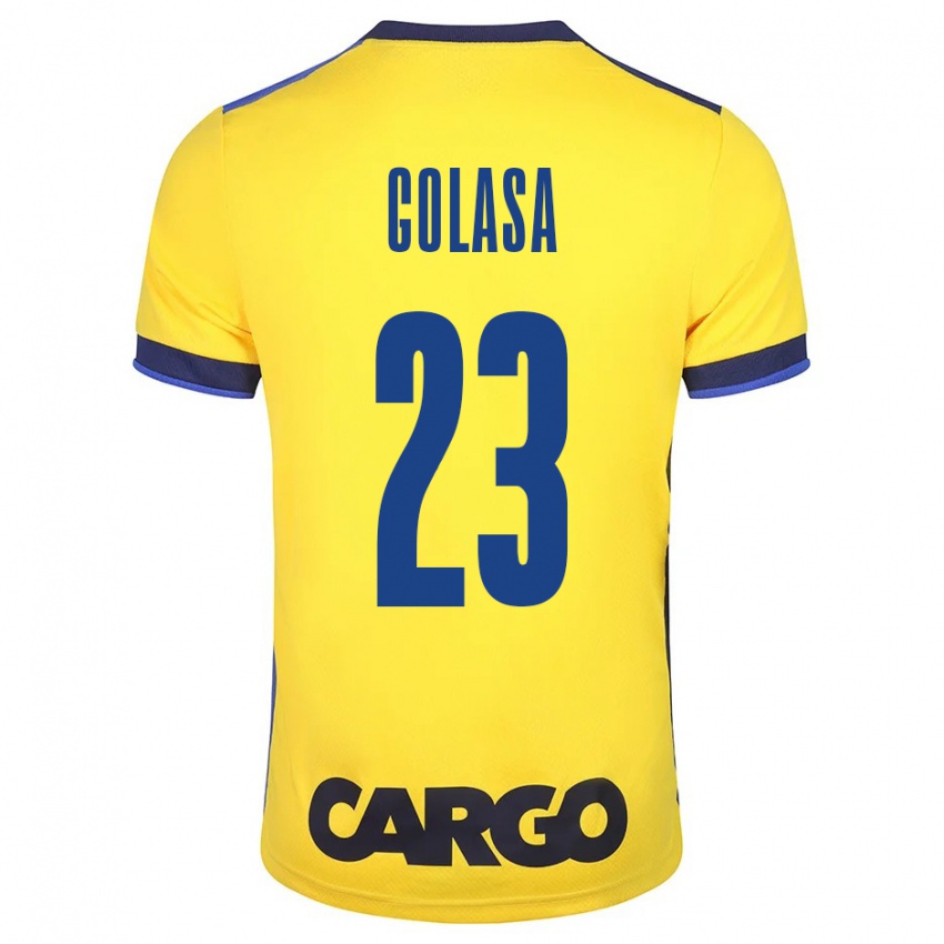 Férfi Eyal Golasa #23 Sárga Hazai Jersey 2023/24 Mez Póló Ing