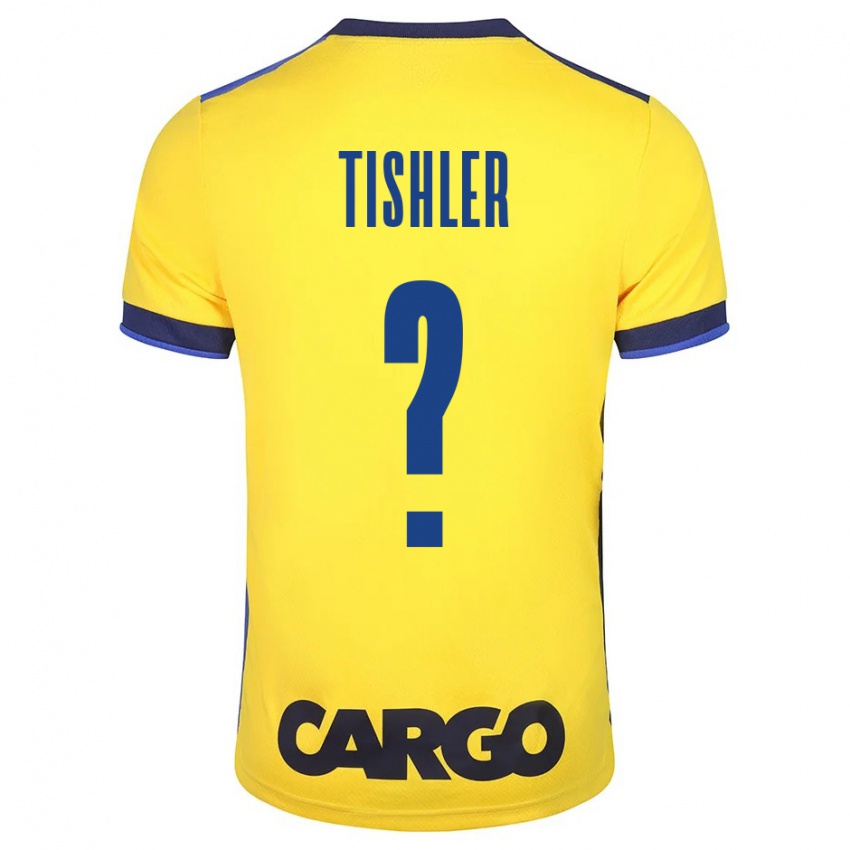 Férfi Daniel Tishler #0 Sárga Hazai Jersey 2023/24 Mez Póló Ing