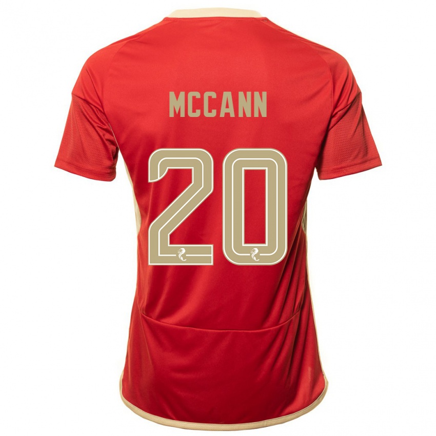 Férfi Annalisa Mccann #20 Piros Hazai Jersey 2023/24 Mez Póló Ing