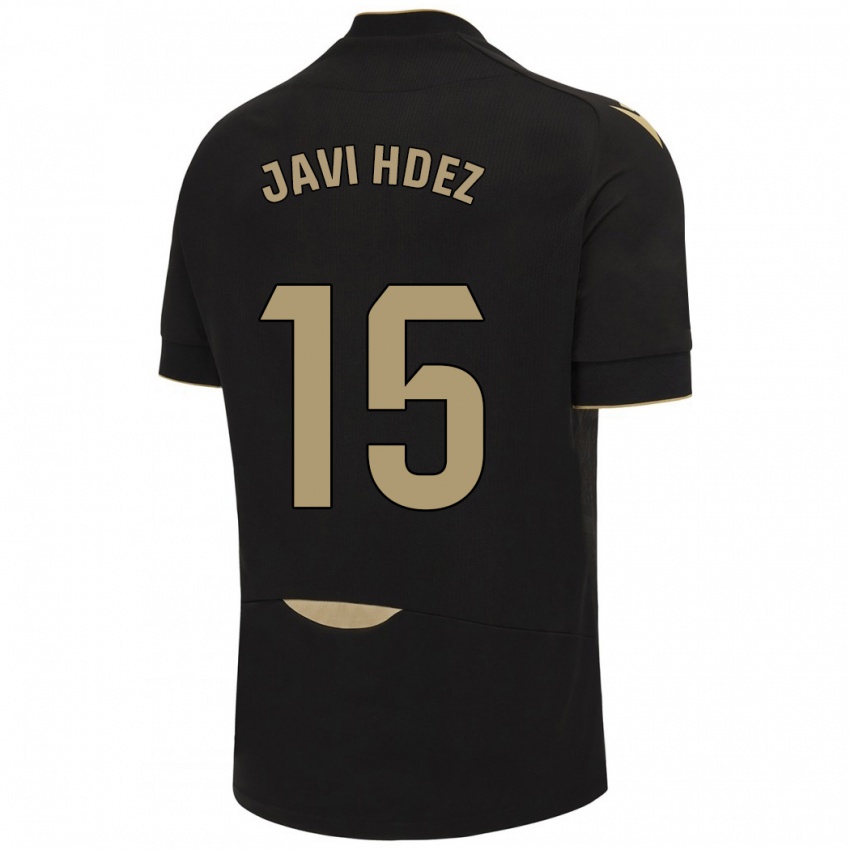 Férfi Javi Hernández #15 Fekete Idegenbeli Jersey 2023/24 Mez Póló Ing