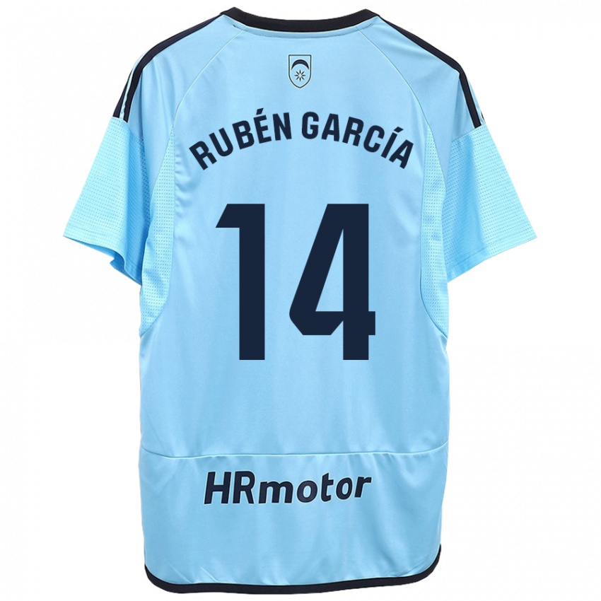 Férfi Rubén García #14 Kék Idegenbeli Jersey 2023/24 Mez Póló Ing