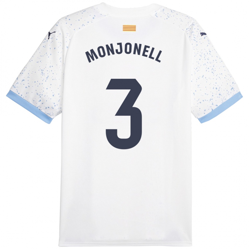 Férfi Eric Monjonell #3 Fehér Idegenbeli Jersey 2023/24 Mez Póló Ing