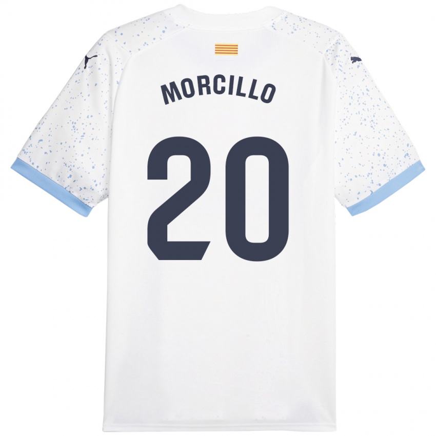 Férfi Luis Morcillo #20 Fehér Idegenbeli Jersey 2023/24 Mez Póló Ing