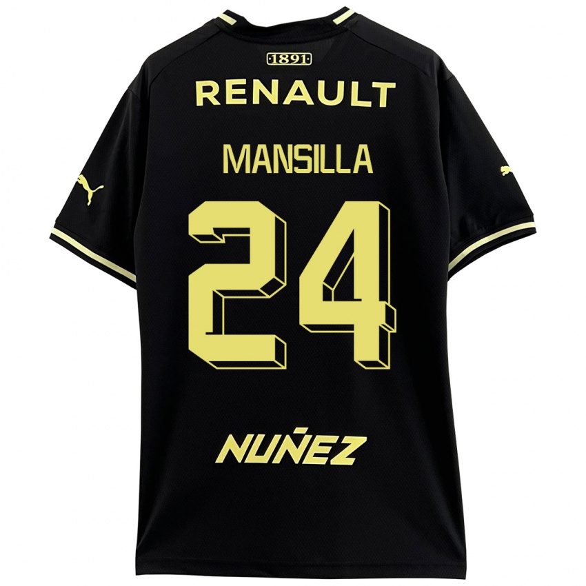 Férfi Brian Mansilla #24 Fekete Idegenbeli Jersey 2023/24 Mez Póló Ing