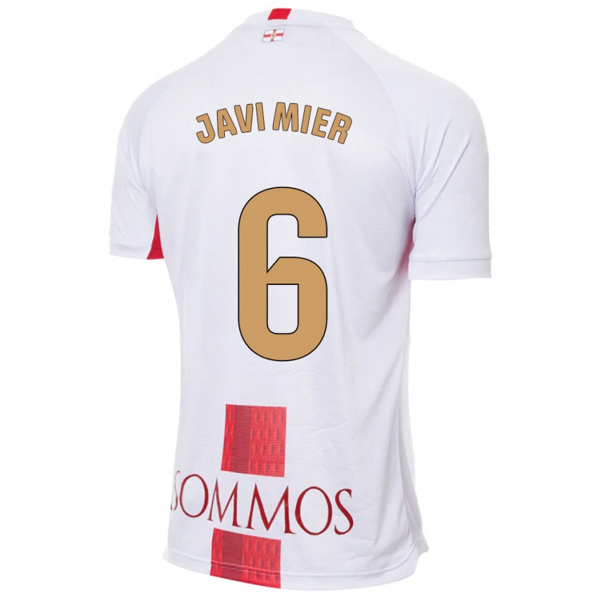 Férfi Javi Mier #6 Fehér Idegenbeli Jersey 2023/24 Mez Póló Ing