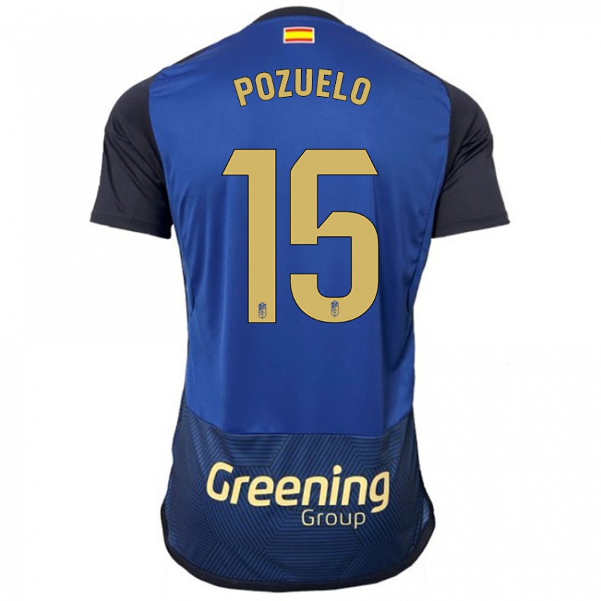 Férfi Esther Martin-Pozuelo #15 Haditengerészet Idegenbeli Jersey 2023/24 Mez Póló Ing