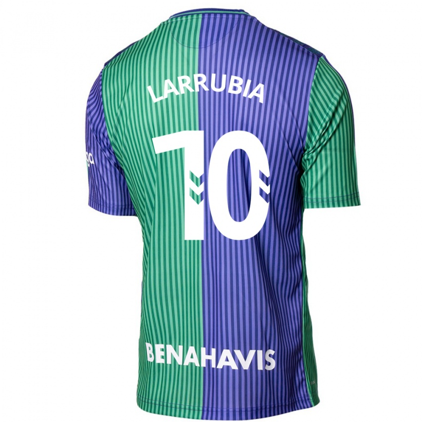 Férfi David Larrubia #10 Zöldes-Kék Idegenbeli Jersey 2023/24 Mez Póló Ing