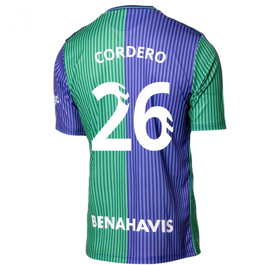 Férfi Antonio Cordero #26 Zöldes-Kék Idegenbeli Jersey 2023/24 Mez Póló Ing