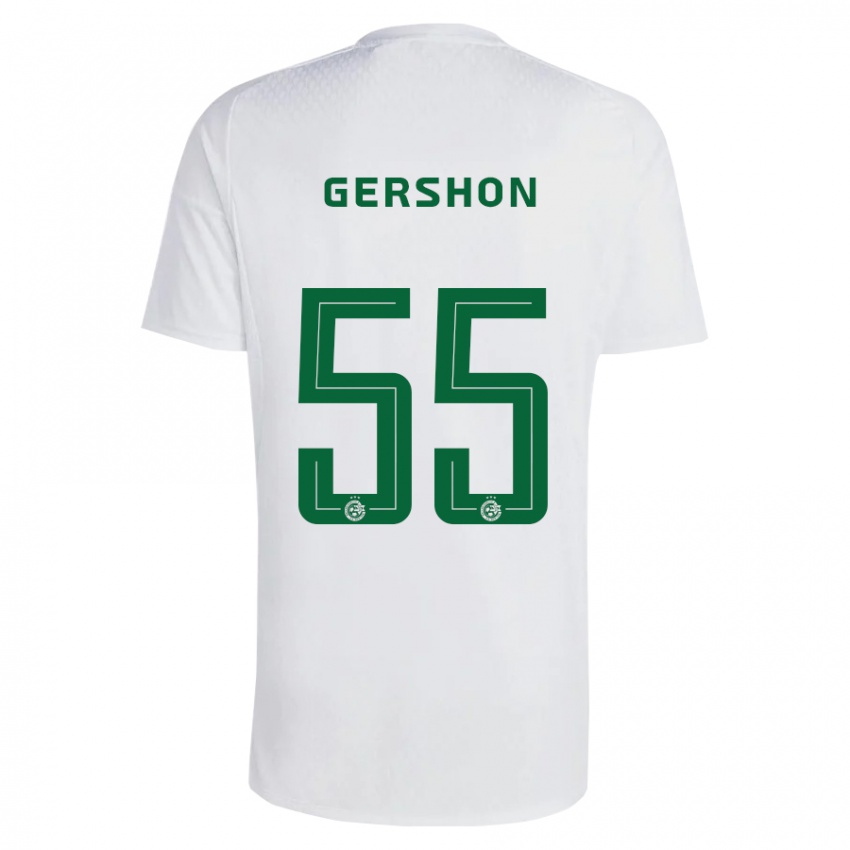 Férfi Rami Gershon #55 Zöldes-Kék Idegenbeli Jersey 2023/24 Mez Póló Ing