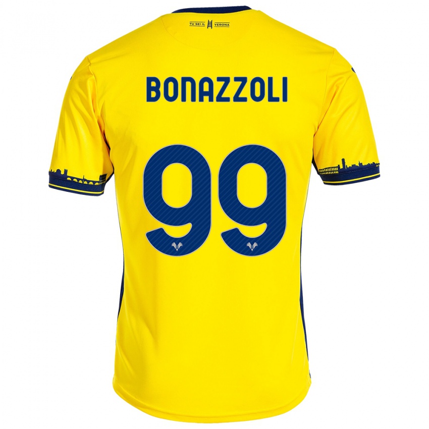 Férfi Federico Bonazzoli #99 Sárga Idegenbeli Jersey 2023/24 Mez Póló Ing