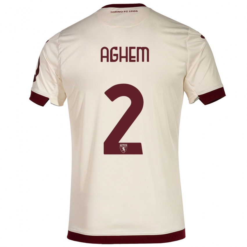 Férfi Brigitta Aghem #2 Pezsgő Idegenbeli Jersey 2023/24 Mez Póló Ing