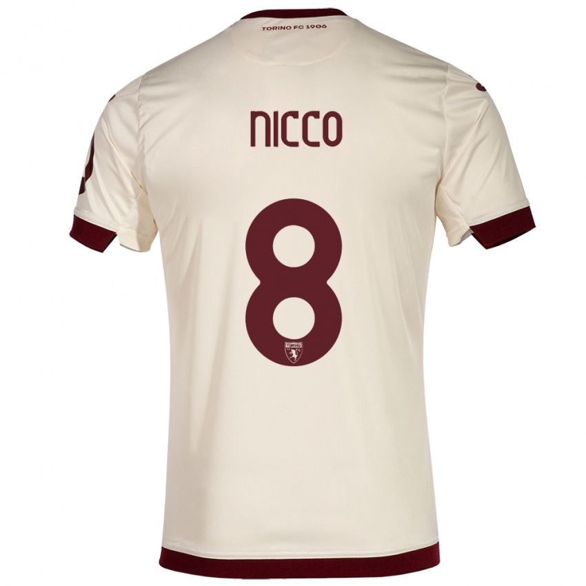 Férfi Giada Nicco #8 Pezsgő Idegenbeli Jersey 2023/24 Mez Póló Ing