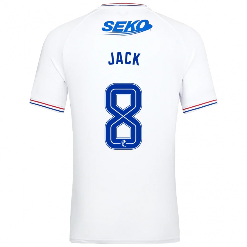 Férfi Ryan Jack #8 Fehér Idegenbeli Jersey 2023/24 Mez Póló Ing