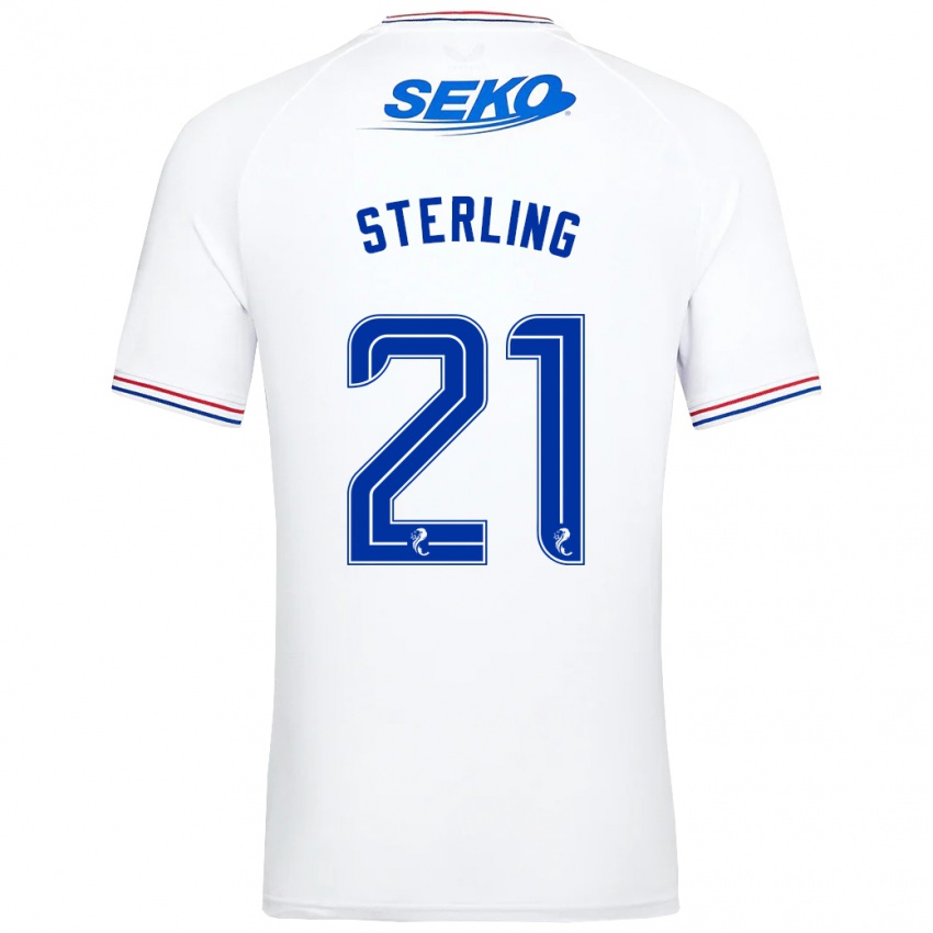 Férfi Dujon Sterling #21 Fehér Idegenbeli Jersey 2023/24 Mez Póló Ing