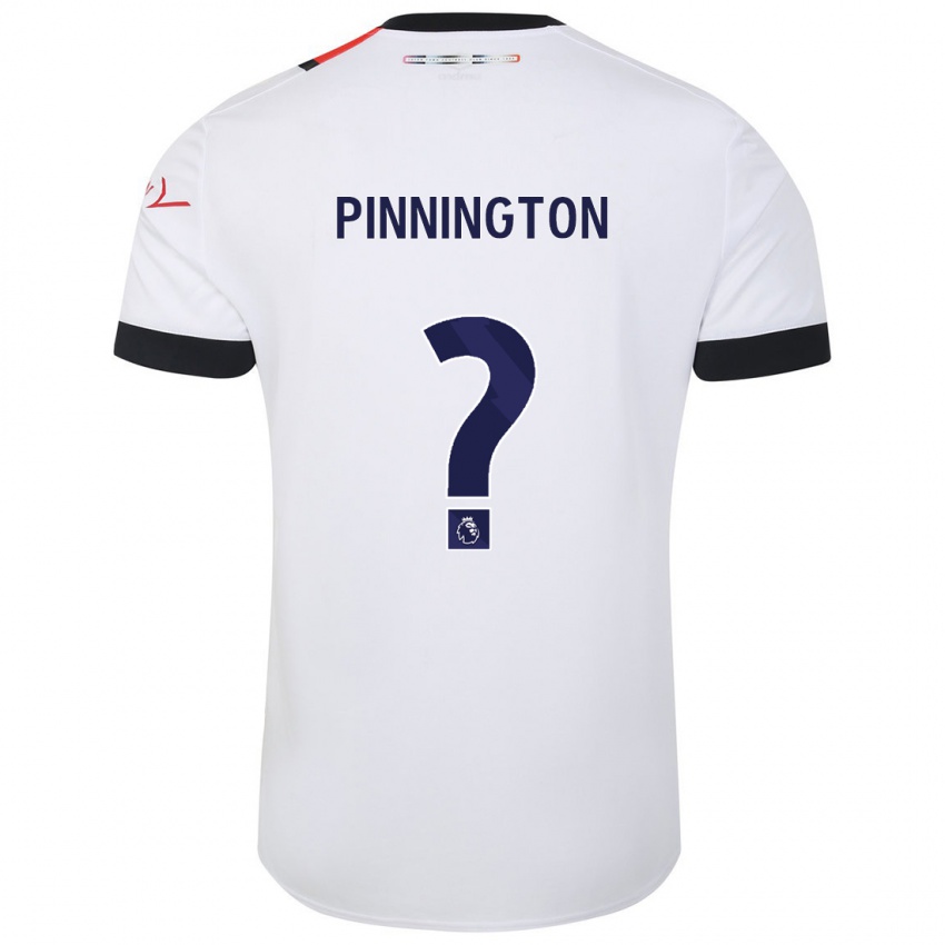 Férfi Jacob Pinnington #0 Fehér Idegenbeli Jersey 2023/24 Mez Póló Ing