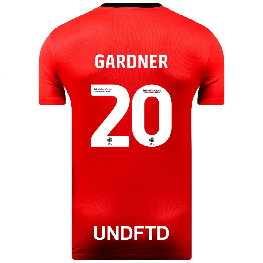 Férfi Gary Gardner #20 Piros Idegenbeli Jersey 2023/24 Mez Póló Ing