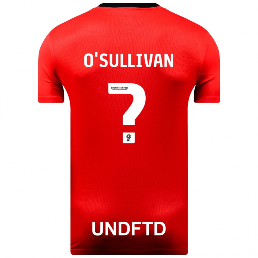 Férfi William O'sullivan #0 Piros Idegenbeli Jersey 2023/24 Mez Póló Ing