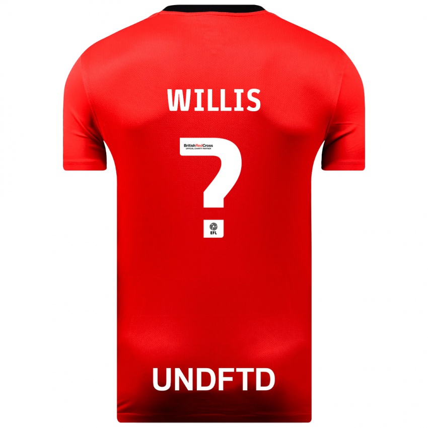 Férfi Zach Willis #0 Piros Idegenbeli Jersey 2023/24 Mez Póló Ing