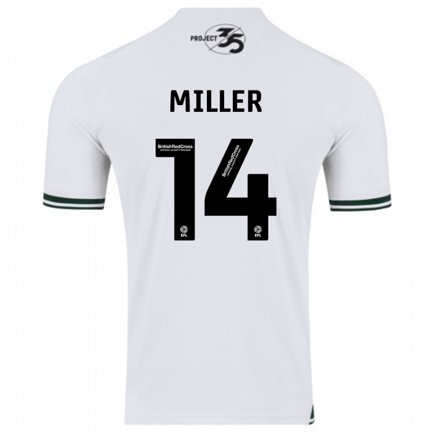 Férfi Mickel Miller #14 Fehér Idegenbeli Jersey 2023/24 Mez Póló Ing