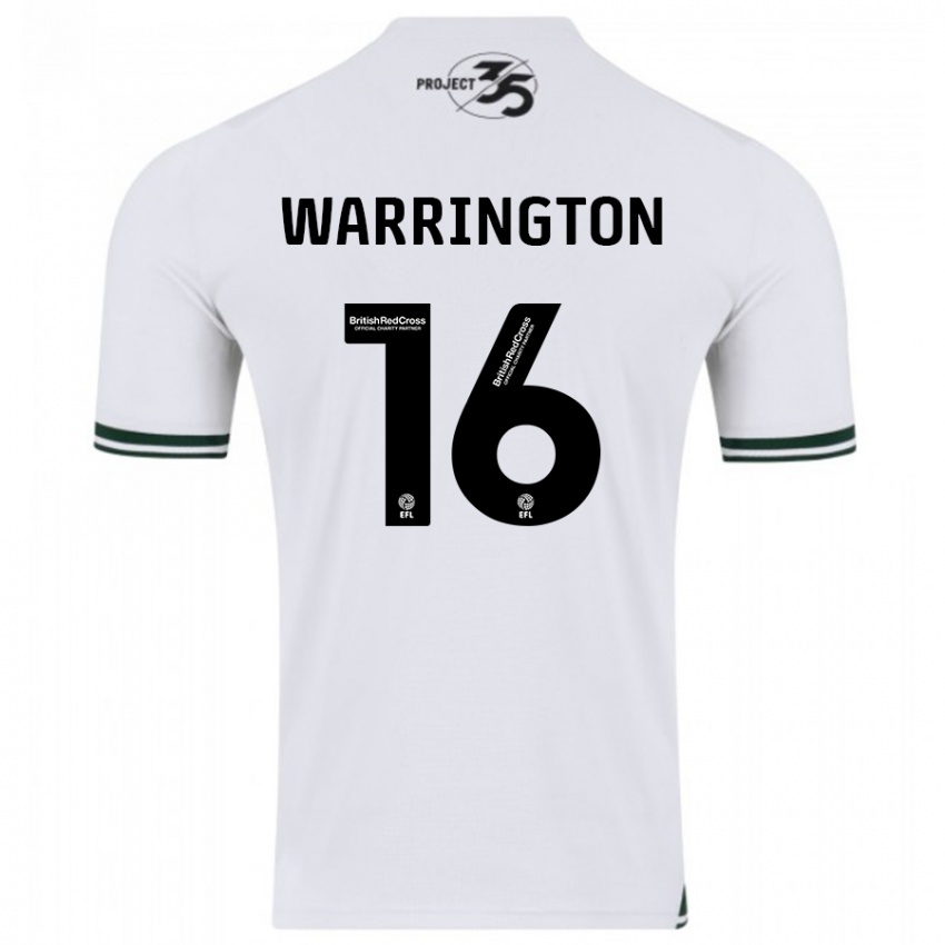Férfi Lewis Warrington #16 Fehér Idegenbeli Jersey 2023/24 Mez Póló Ing