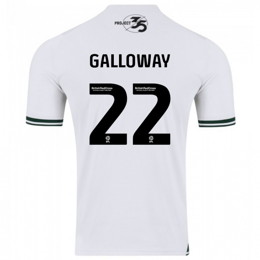 Férfi Brendan Galloway #22 Fehér Idegenbeli Jersey 2023/24 Mez Póló Ing