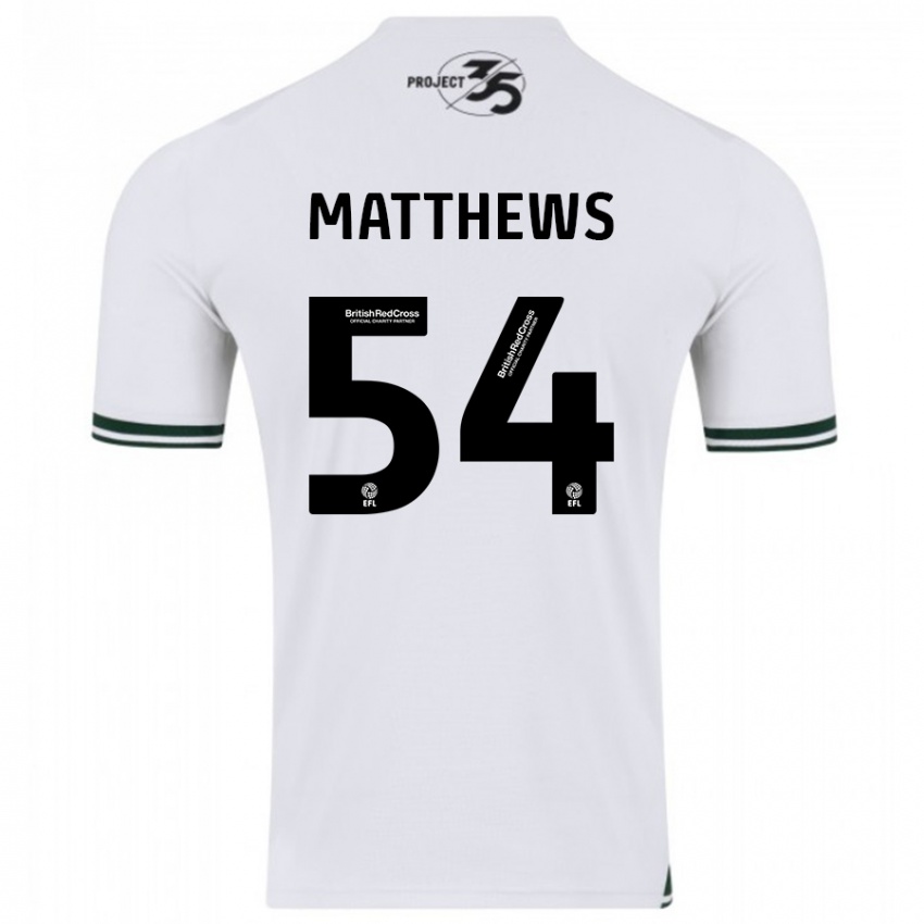 Férfi Jack Matthews #54 Fehér Idegenbeli Jersey 2023/24 Mez Póló Ing