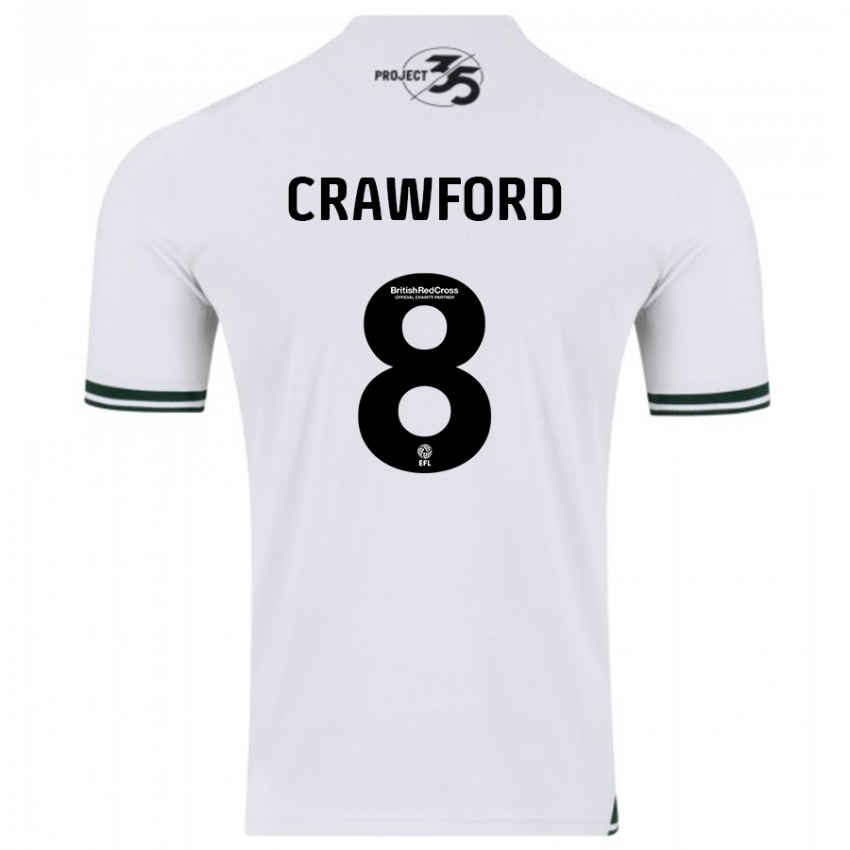 Férfi Imy Crawford #8 Fehér Idegenbeli Jersey 2023/24 Mez Póló Ing