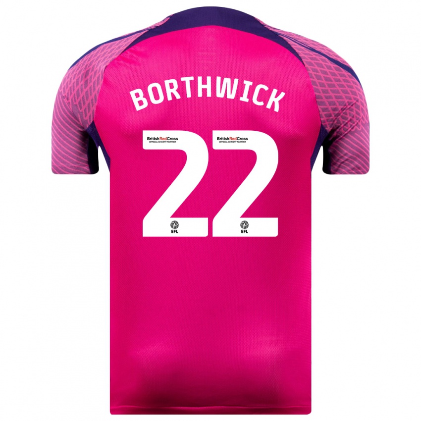 Férfi Megan Borthwick #22 Lila Idegenbeli Jersey 2023/24 Mez Póló Ing