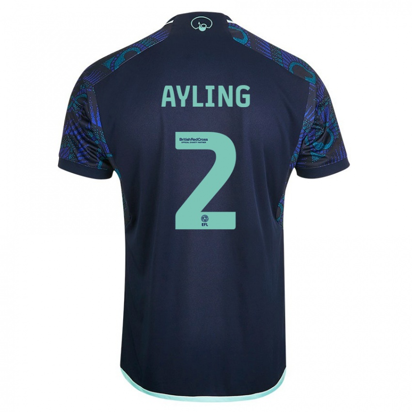 Férfi Luke Ayling #2 Kék Idegenbeli Jersey 2023/24 Mez Póló Ing