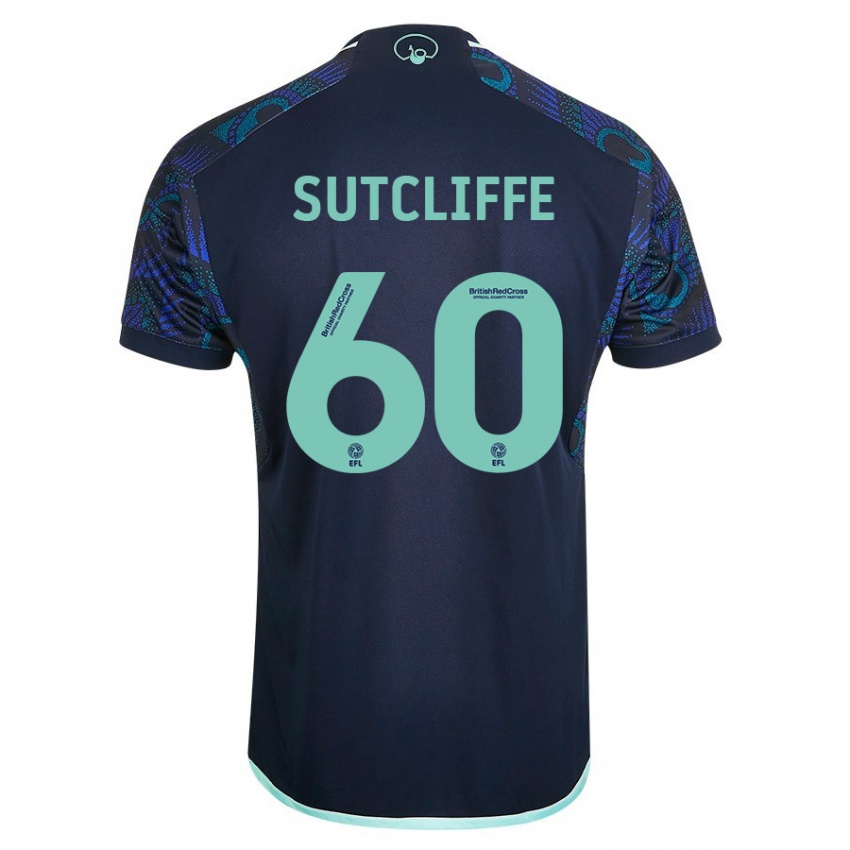 Férfi Harvey Sutcliffe #60 Kék Idegenbeli Jersey 2023/24 Mez Póló Ing