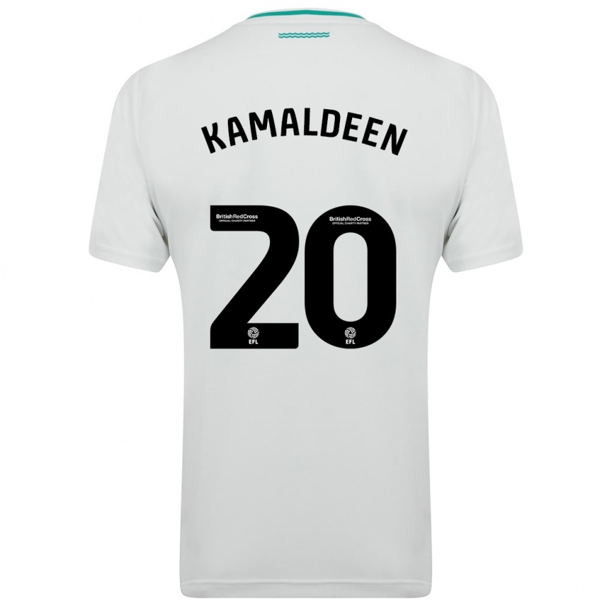 Férfi Kamaldeen Sulemana #20 Fehér Idegenbeli Jersey 2023/24 Mez Póló Ing