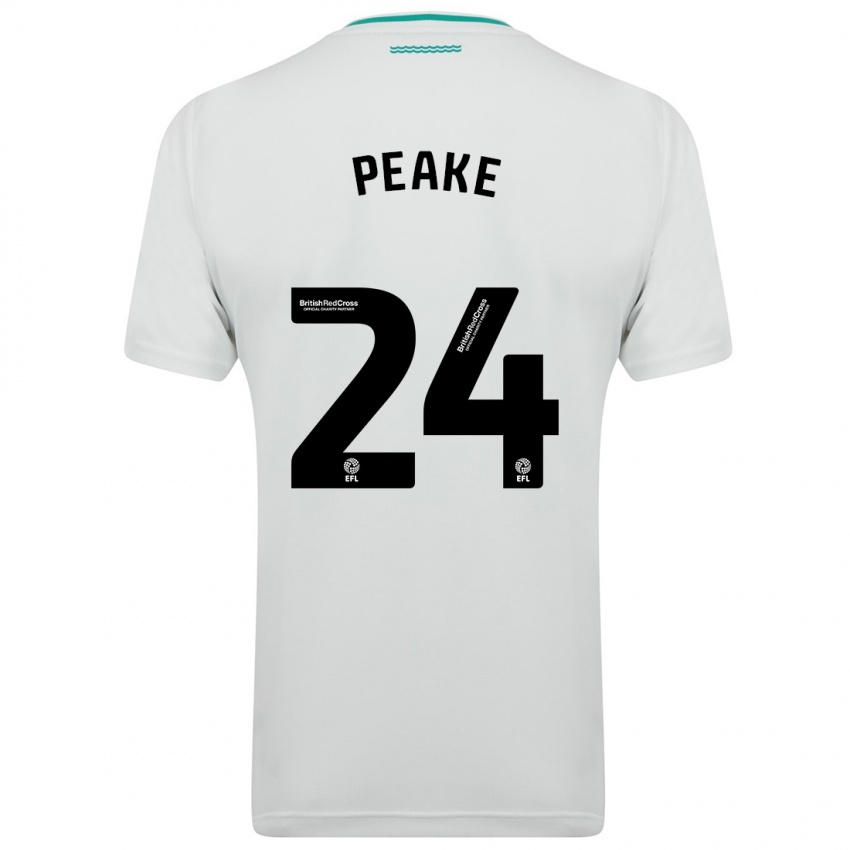 Férfi Paige Peake #24 Fehér Idegenbeli Jersey 2023/24 Mez Póló Ing