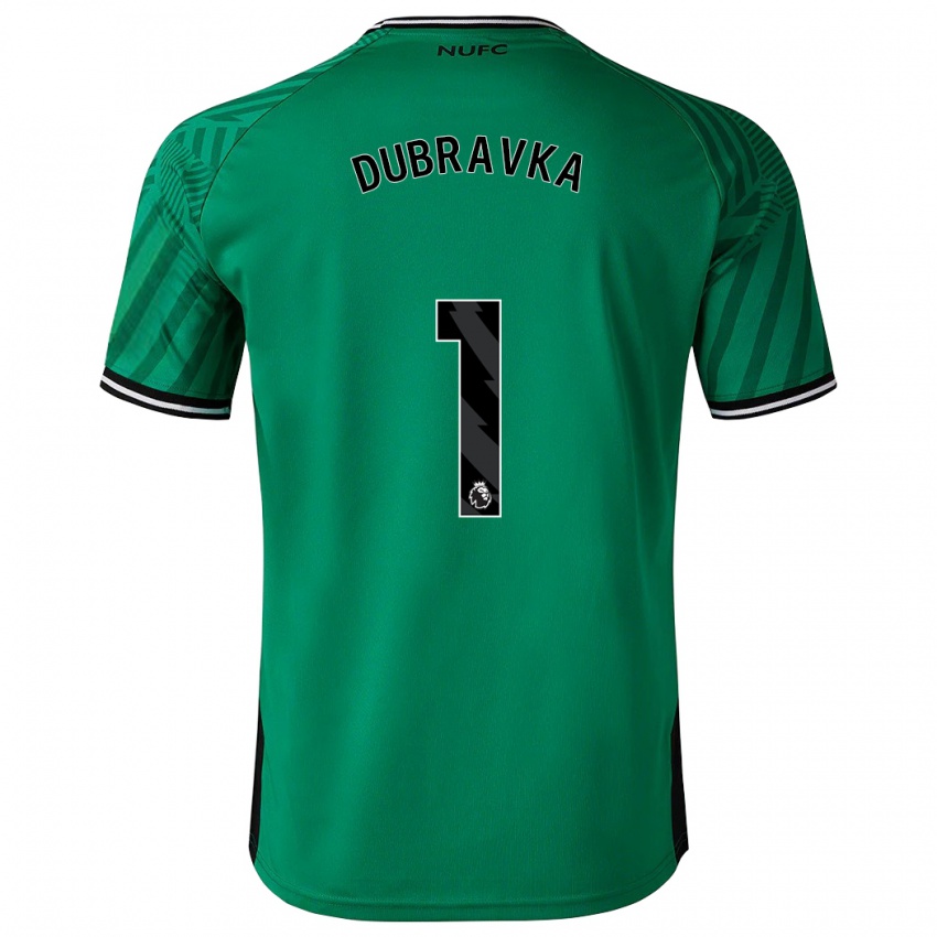 Férfi Martin Dubravka #1 Zöld Idegenbeli Jersey 2023/24 Mez Póló Ing