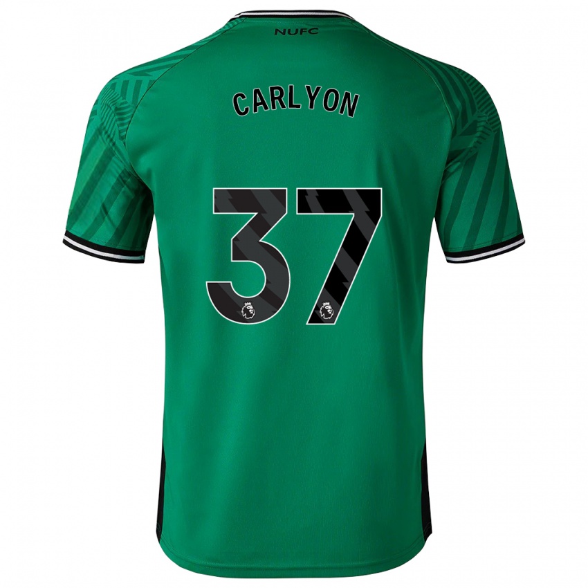 Férfi Nathan Carlyon #37 Zöld Idegenbeli Jersey 2023/24 Mez Póló Ing