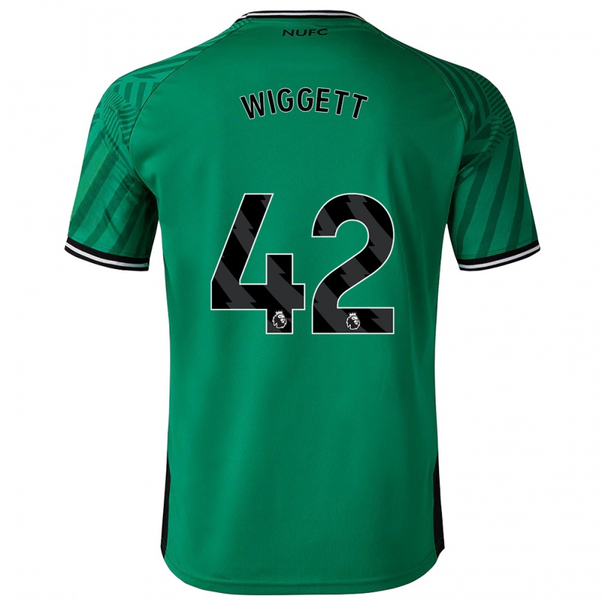 Férfi Charlie Wiggett #42 Zöld Idegenbeli Jersey 2023/24 Mez Póló Ing