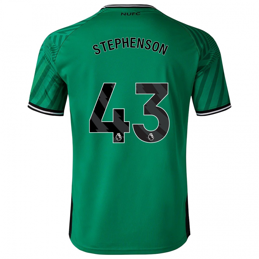 Férfi Dylan Stephenson #43 Zöld Idegenbeli Jersey 2023/24 Mez Póló Ing