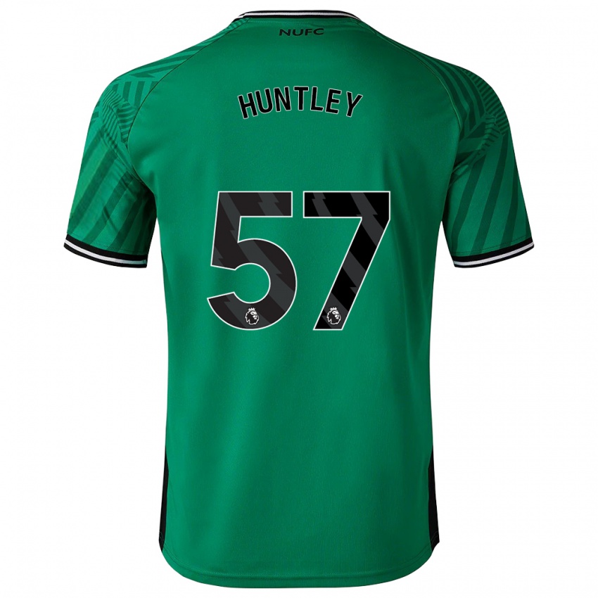 Férfi James Huntley #57 Zöld Idegenbeli Jersey 2023/24 Mez Póló Ing