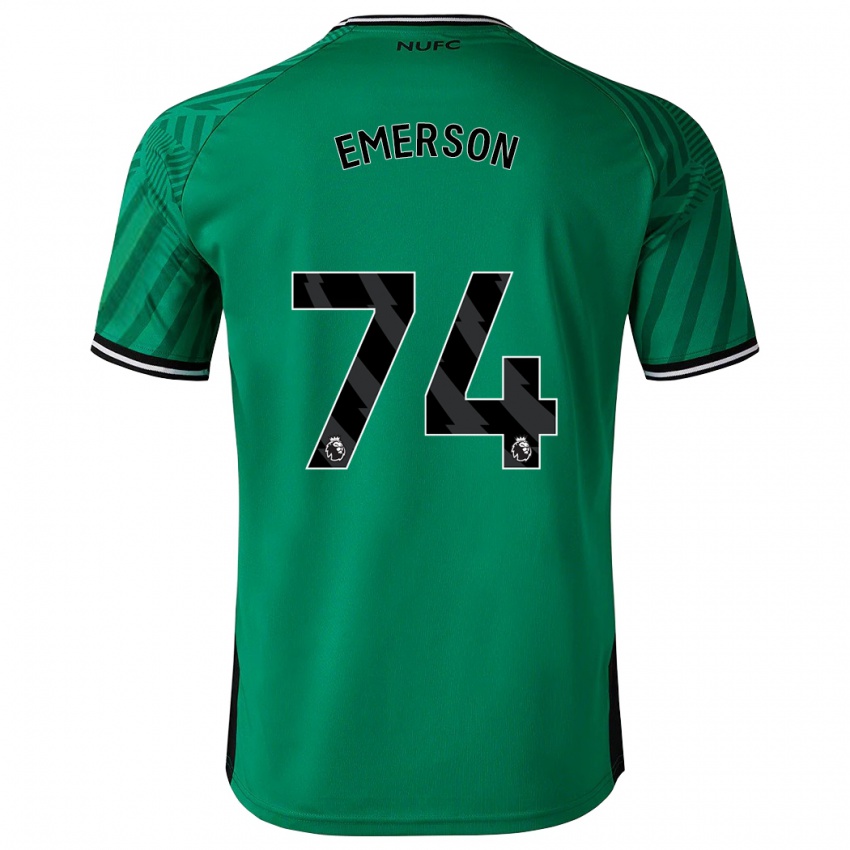 Férfi Johnny Emerson #74 Zöld Idegenbeli Jersey 2023/24 Mez Póló Ing