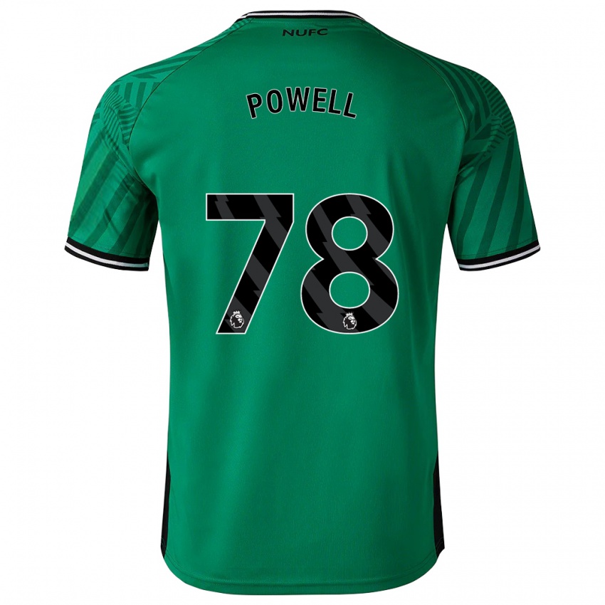 Férfi Harry Powell #78 Zöld Idegenbeli Jersey 2023/24 Mez Póló Ing