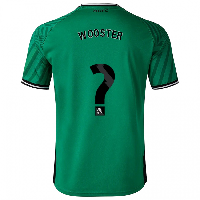 Férfi Kacey Wooster #0 Zöld Idegenbeli Jersey 2023/24 Mez Póló Ing