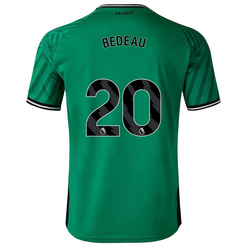 Férfi Naomi Bedeau #20 Zöld Idegenbeli Jersey 2023/24 Mez Póló Ing