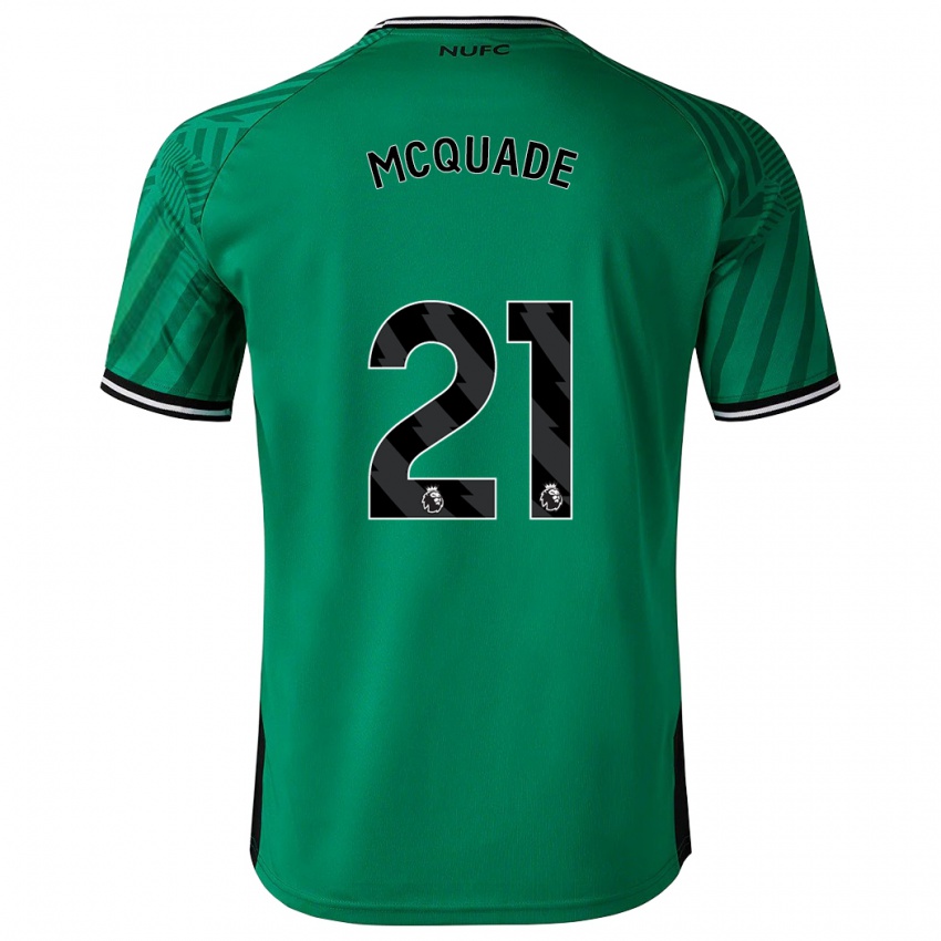 Férfi Jasmine Mcquade #21 Zöld Idegenbeli Jersey 2023/24 Mez Póló Ing