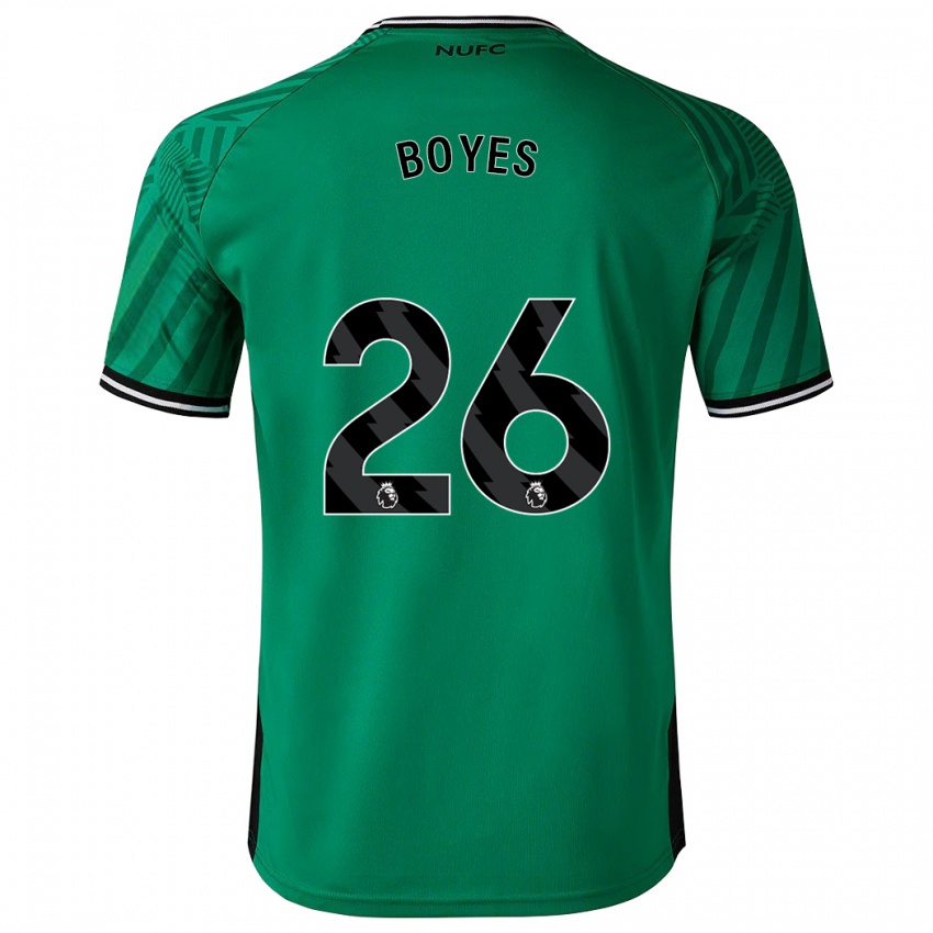 Férfi Grace Boyes #26 Zöld Idegenbeli Jersey 2023/24 Mez Póló Ing