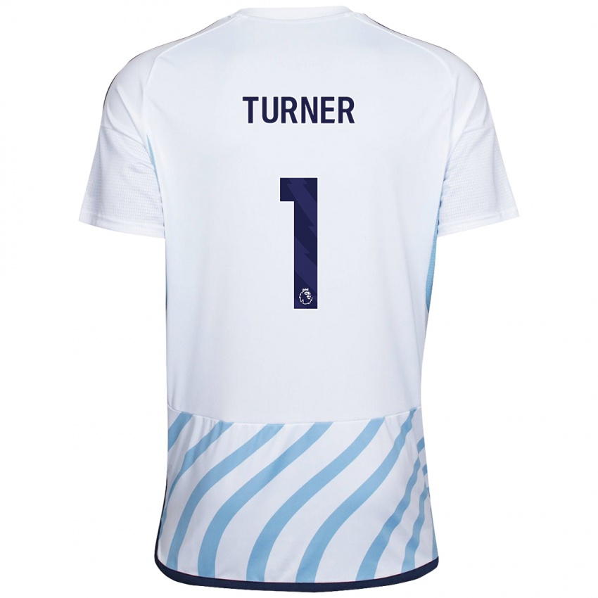 Férfi Matt Turner #1 Fehér Kék Idegenbeli Jersey 2023/24 Mez Póló Ing