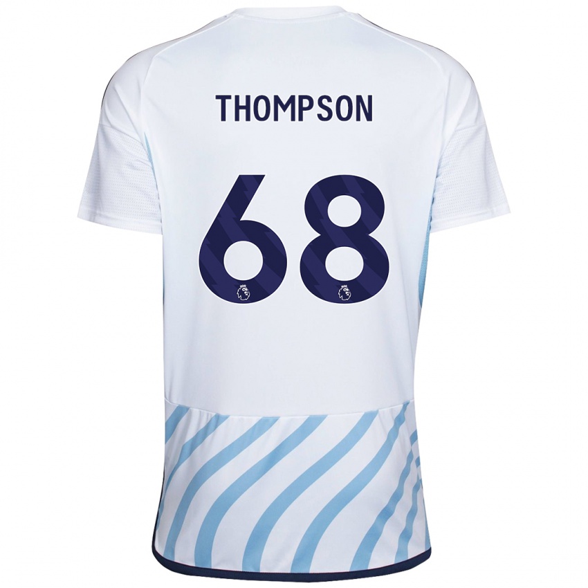 Férfi Jack Thompson #68 Fehér Kék Idegenbeli Jersey 2023/24 Mez Póló Ing