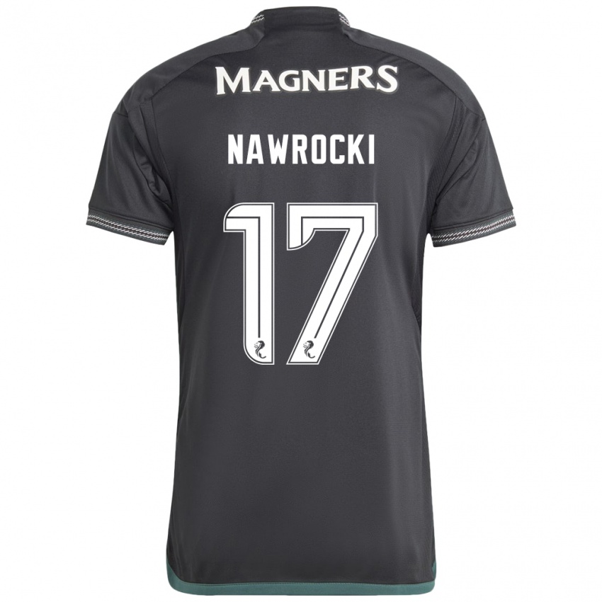 Férfi Maik Nawrocki #17 Fekete Idegenbeli Jersey 2023/24 Mez Póló Ing