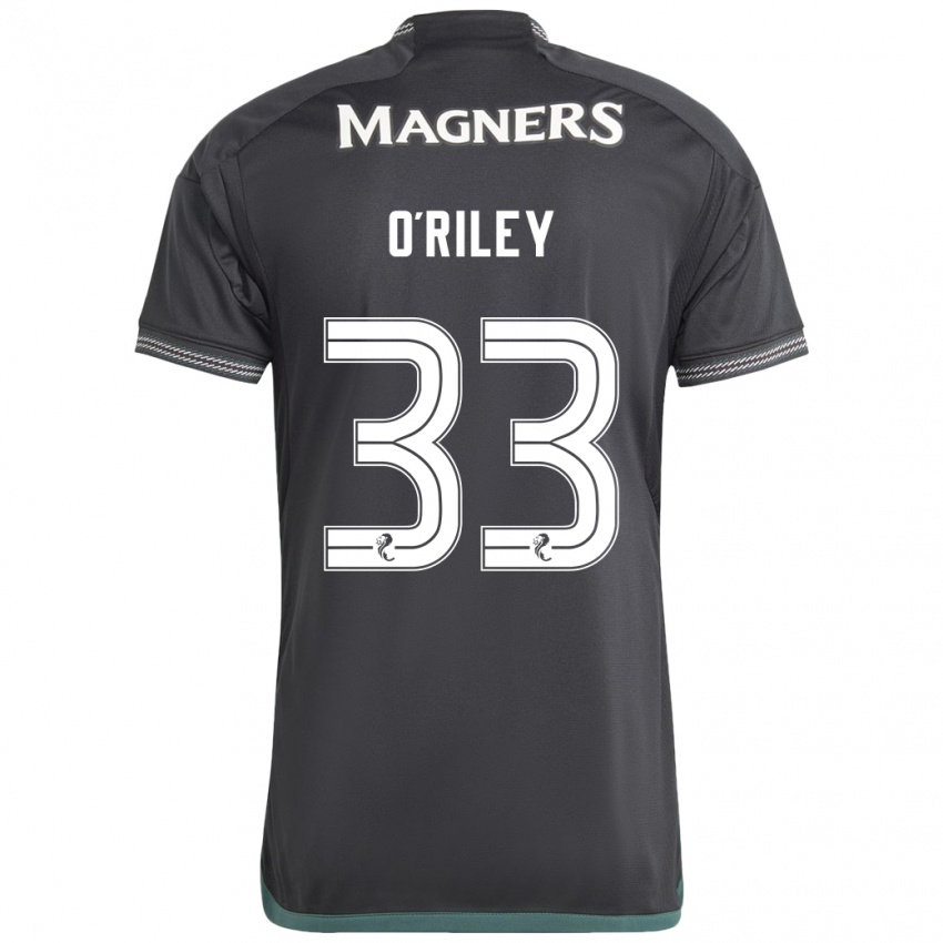 Férfi Matt O'riley #33 Fekete Idegenbeli Jersey 2023/24 Mez Póló Ing