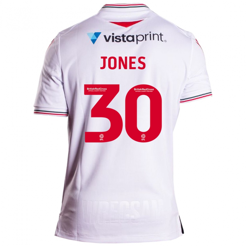 Férfi James Jones #30 Fehér Idegenbeli Jersey 2023/24 Mez Póló Ing