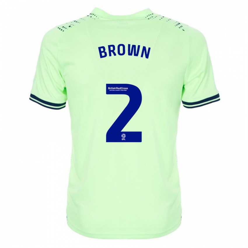 Férfi Ashlee Brown #2 Haditengerészet Idegenbeli Jersey 2023/24 Mez Póló Ing